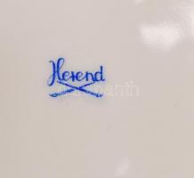 Herendi virág mintás nagy kaspó, kézzel festett, jelzett, hibátlan, m:20 cm d:24 cm