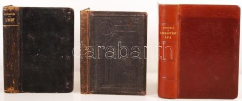 3 imakönyv, 2 bőr kötésben-Egger Ágoston: A keresztény apa modern társadalmunkban. Bp., 1904, Szent ...