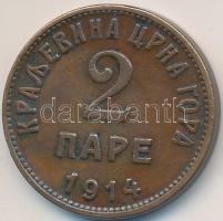 Montenegró 1914. 2P Br T:2 Montenegro 1914. 2 Pare C:XF Krause KM# 17