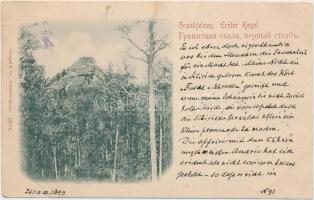 1899 Granitfelsen, Siberia; Erster Kegel / Granitnaya Skala (small tear)
