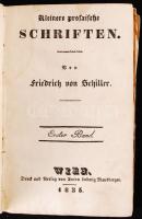 Friedrich Schillers sämmtliche Werken in 36 Bänden. 1. Band. Wien. 1836. Anton Ludwig Mausberger. 214p. Kissé megviselt félvászon kötésben.