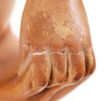 Donáth L. 943 jelzéssel: Ülő női akt. Mázas kerámia, jelzett, apró hajszálrepedéssel, m:54 cm, h:27 ...