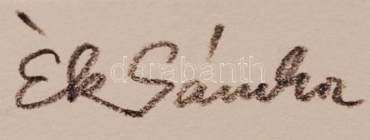 Ék Sándor (1902-1975): Afrikai nő gyermekével. Kőnyomat (lithográfia). Jelzett, papírméret: 59x42 cm