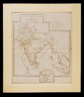 1788 Andor DAnville: India és távol kelet rézmetszetű térképe / 1788 Map of India and the Far-East etched by J. Harrison 43x48 cm paszpartuban