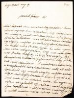 1912 Steuer Ábrahám szatmári rabbi saját kézzel írt levele / Rabbi from Satu Mare autograph letter