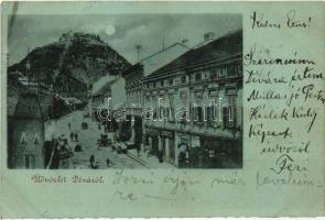 1899 Déva, Schuleri Fritz, Pap és Lengyel üzlete / shops (EB)