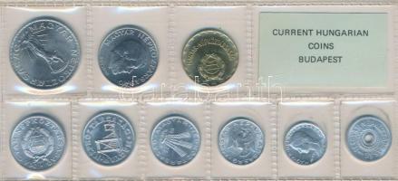 1977. 2f-10Ft 9db klf érmés forgalmi sor fóliatokban T:1