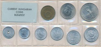 1973. 2f-10Ft 9db klf érmés forgalmi sor fóliatokban T:1