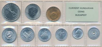 1975. 2f-10Ft 9db klf érmés forgalmi sor fóliatokban T:1