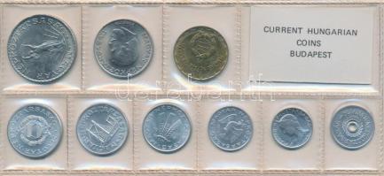 1974. 2f-10Ft 9db klf érmés forgalmi sor fóliatokban T:1