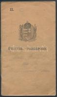 1922 Bp., A Magyar Királyság által kiállított fényképes útlevél okmánybélyegekkel