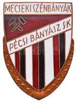 ~1970. "Mecseki Szénbányák - Pécsi Bányász Sport Klub" aranyozott, zománcozott kitüntetés "Eredményes Munkáért", dísztokban (73x53mm) T:2 Hungary ~1970. "Coal Mine of Mecsek - Miner Sport Club of Pécs" gilt, enamelled decoration in original case (73x53mm) C:XF
