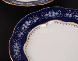 Zsolnay Pompadour lapos tányér készlet (6db), jelzett, hibátlan, d:23,5 cm