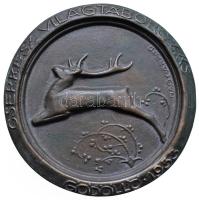 Nagy Árpád (1894-1959) 1933. "Cserkész Világ Táborozás - Gödöllő" Br plakett, hátoldalán textil (115mm) T:2 Hungary 1933. "World Scout Jamboree - Gödöllő" Br plaque, textile on the back side. Sign.: Árpád Nagy (115mm) C:XF