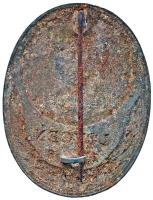 Osztrák-Magyar Monarchia 1916. "LOVCEN 1916 11/I" cink sapkajelvény "BWS" gyártó...