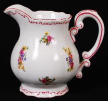 Zsolnay teás készlet, matricás, jelzett, egyik csészén apró hiba