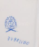 Herendi Viktória mintás tálka, kézzel festett, jelzett, hibátlan, 10,5×7 cm