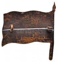 Osztrák-Magyar Monarchia ~1915. "63" a 63. gyalogezred zománcozott bronz zászlójelvénye,  ...