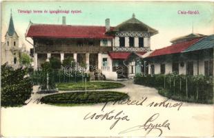 Csízfürdő, Társalgó terem, Igazgatósági épület, kiadja Fogel Mór / parlor, director's building (EK)