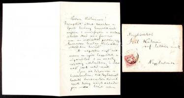 1884 Arany László (1844-1898) kézzel írt levele sógorának, Szél Kálmánnak, melyben Arany János hagya...