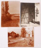 cca 1910 Ótátrafüred, Poprád 3 db városképes fotó / Photos 9x11 cm