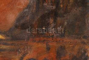 Olvashatatlan jelzéssel: Női akt. Olaj, farost, 34×24 cm