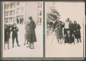 1931 Tátraszéplak, Téli sportok a hegyekben, 10 db fotó, 9x12 cm