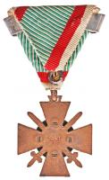1941. "Tűzkereszt I. fokozata sebesülési pánttal" bronzozott cink kitüntetés mellszalaggal...