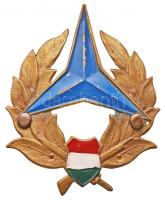 ~1945. Rendőrségi fém sapkajelvény (56x68mm) T:2- Hungary ~1945. Police metal cap badge (56x68mm) C:VF