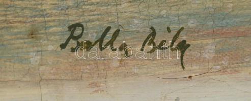 Balla jelzéssel: Folyó. Olaj, vászon, 69×52 cm