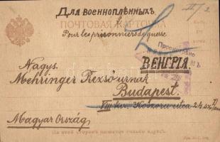 1917 Orosz levelezőlapra kézzel készített világháborús karácsonyi üdvözlet Berezovka hadifogolytábor...