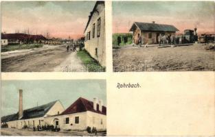 Nádasfő, Rohrbach; vasúti sín építés, papírgyár / railway construction, paper factory (fa)