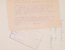 cca 1940 Maurice Chevalier felavatja a Chanson otthont Keystone photo. /  Maurice Chevalier inaugura...