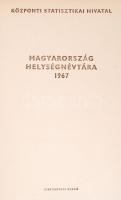 Központi Statisztikai Hivatal: Magyarország Helységnévtára 1967. 864p