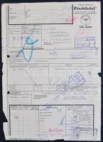 NSZK 57 db fuvarlevél a negyvenes évek második feléből iratrendezőben