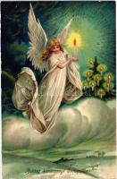 Christmas, angel litho (b)