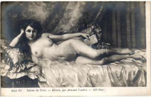 Réverie / erotic nude art postcard s: Armand Coudert