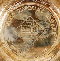 Michael Ende tervezte tálka, ezüstözött fém, jelzett, gravírozott, eredeti tokjában, d:12,5 cm