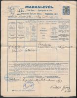 1894 3 db marhalevél