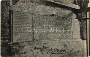 Orsova, Török-magyar múlt emléktáblája a határnál / Turkish-Hungarian monument (EK)