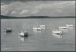 cca 1960 Krisch Béla (Kecskemét): Szombat délután a Balatonon és a Jókai hajón, 3 db fotó, ebből ket...