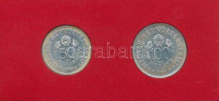 1969. 50Ft Ag + 100Ft Ag "Tanácsköztársaság" pár T:BU Eredeti banki csomagolásban (piros)!