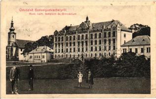 Székelyudvarhely, Római katolikus templom és gimnázium / Roman Catholich church and grammar school