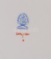 Herendi Viktória mintás szendvicses tányér, kézzel festett, jelzett, hibátlan, d:16,8 cm