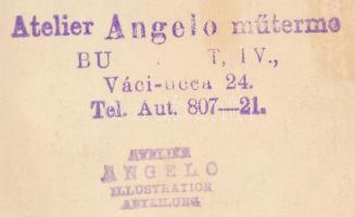 cca 1930 Angelo (1894-1974): Mme W.H.E. Pickford (New York) műtermi fotója, feliratozott, pecséttel ...