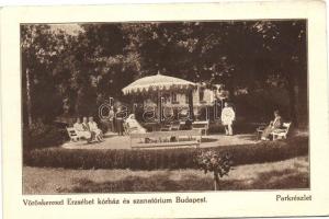 Budapest XII. Vöröskereszt Erzsébet Kórház és szanatórium, park (kis szakadás  / small tear)