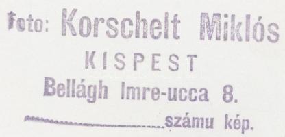 1937 Korschelt Miklós (1900-1982): Lépcsőházban, pecséttel jelzett vintage fotóművészeti alkotás, 16...