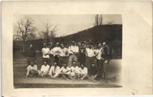 1916 Piliscsaba, sportoló katonák csoportkép photo (EB)