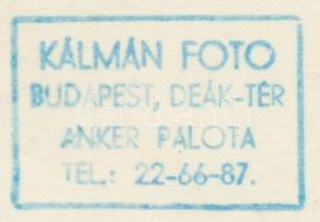 cca 1950 Kálmán Foto: Rozsos István színművész portréja, sarka foltos, 22x18 cm