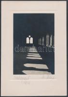 1931 M. Kiss: Budapest, Halászbástya, aláírt vintage fotó, képméret 11x7 cm, papírméret 17x12 cm